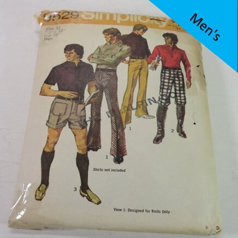 Simplicity 9529 Clothing Pattern size 32 Men's Pants, shorts, sweats
